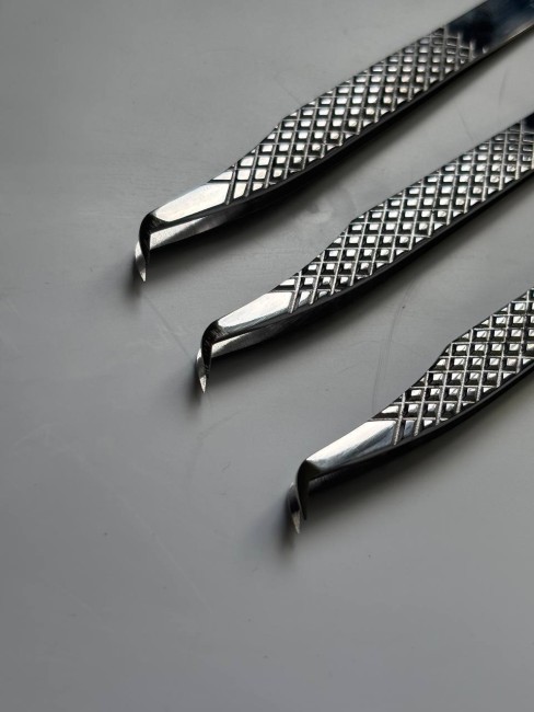 Профессиональный пинцет для наращивания ресниц SL PERSONAL MINI 50°