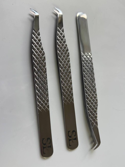 Профессиональный пинцет для наращивания ресниц SL PERSONAL MINI 50°