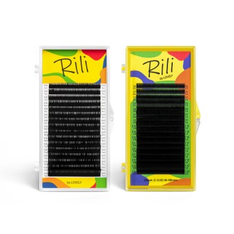 Ресницы чёрные Rili "Lovely" CC 0.07 08мм - 16 линий Ресницы чёрные Rili "Lovely" CC 0.07 08мм - 16 линий