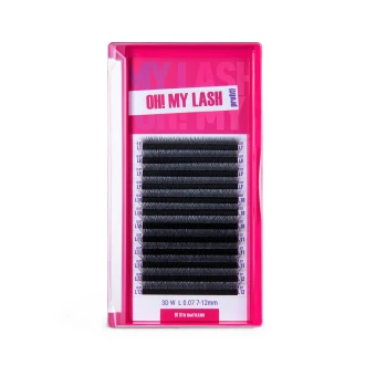 Ресницы черные OH! MY LASH в пучках 3D-W - 12 линий - MIX D 0.10 8-15мм