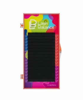 Ресницы черные Le Maitre "Lash Balance" 16 линий D 0.07 08 mm