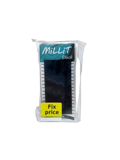 Черные ресницы Millit Fix Price - MIX D 0.07 8-15мм 16 линий