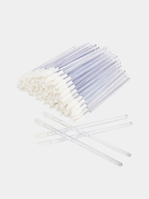 Аппликатор, микробраши, палочки для губной помады, велюровые, серые 50 штук 