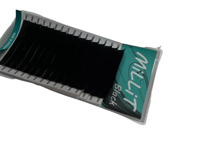 Черные ресницы Millit Fix Price - MIX D 0.10 8-15мм 16 линий