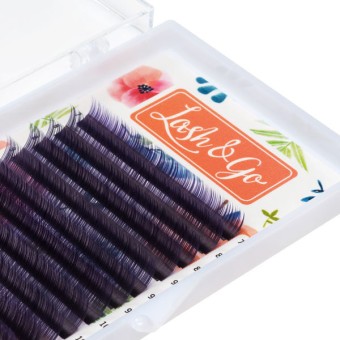 Омбре ресницы Lash&Go микс 0,10/D/7-14 mm "Фиолетовый" (16 линий) Омбре ресницы Lash&Go микс 0,10/D/7-14 mm "Фиолетовый" (16 линий)
