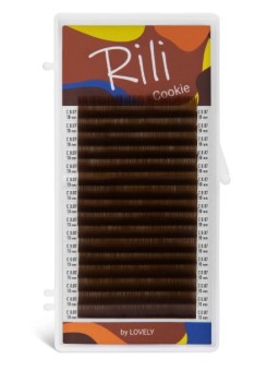 Ресницы коричневые Rili Cookie - 16 линий - MIX D 0.10 8-15мм