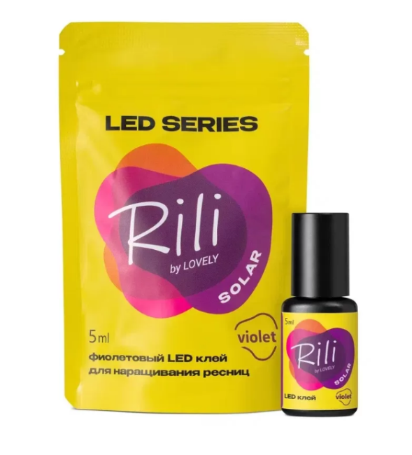 Клей фиолетовый для LED наращивания Rili Solar Violet, 5 мл Клей фиолетовый для LED наращивания Rili Solar Violet, 5 мл