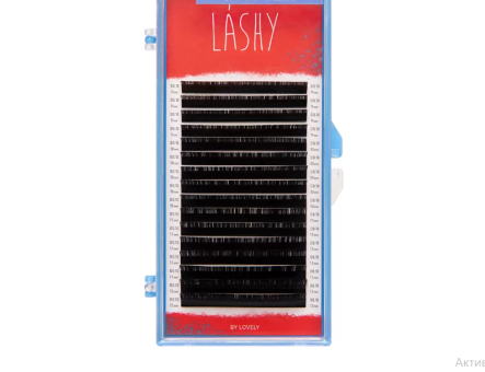 Ресницы чёрные LASHY, C 0.07 9-12мм - 16 линий - MIX