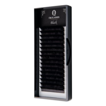 Ресницы OkoLashes серии BLACK изгиб L 0.10 15 мм, 16 линий