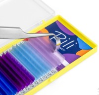 Ресницы цветные Rili Shake Indigo - 16 линий - MIX L 0.07 7-10мм