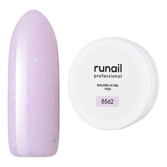 Моделирующий УФ-гель с хлопьями Юки BUILDER UV GEL YUKI, 15 г №8562, ruNail