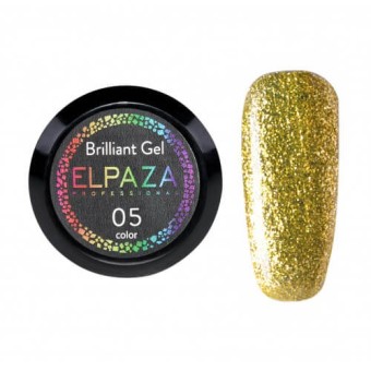 Гель-краска ELPAZA (Эльпаза) Brilliant Gel #5, для дизайна, 5мл