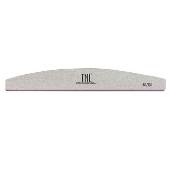 Пилка для ногтей "лодочка" 80/120 хит продаж (серая) в индивидуальной упаковке, TNL