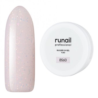 Моделирующий УФ-гель с хлопьями Юки BUILDER UV GEL YUKI, 15 г №8560, ruNail