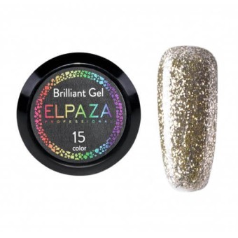 Гель-краска ELPAZA (Эльпаза) Brilliant Gel #15, для дизайна, 5мл