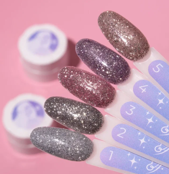 Жидкая фольга ELF №04 "Сиреневый" со светоотражающими микрочастицами, ADRICOCO, 5 мл