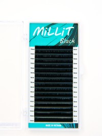 Черные ресницы Millit L 0.07 06мм 16 линий
