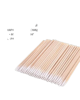Ватные палочки деревянные, микробраши, 100 шт/уп