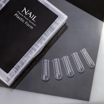 Многоразовые пластиковые верхние формы для наращивания и моделирования ногтей полигелем 100шт Многоразовые пластиковые верхние формы для наращивания и моделирования ногтей полигелем 100шт