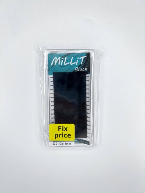 Черные ресницы Millit Fix Price C 0.07 07мм 16 линий