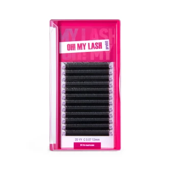 Ресницы черные OH! MY LASH в пучках 2D-YY - 12 линий - MIX C 0.10 8-15мм