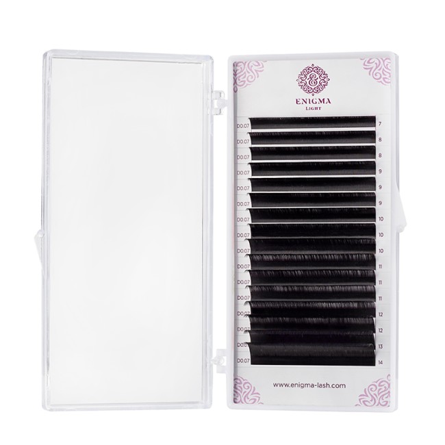 Черные ресницы Enigma light 0,10/L/14 mm (16 линий)