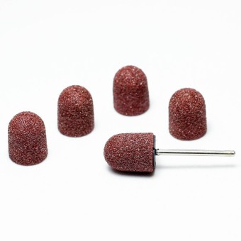 Колпачок насадка абразивный, для педикюра и маникюра, коричневый, 16*25 мм