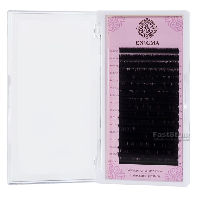 Черные ресницы Enigma 0,085/D+/8 mm + (16 линий)