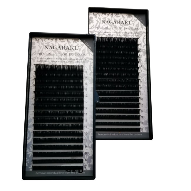 Ресницы Nagaraku черные, миксы 0.07, D, 7-15mm, 16 линий Ресницы Nagaraku черные, миксы 0.07, D, 7-15mm, 16 линий