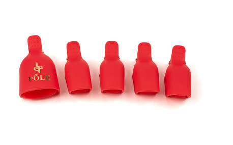 Многоразовые зажимы для снятия гель-лака для педикюра POLE (5 шт./уп.) красные Многоразовые зажимы для снятия гель-лака для педикюра POLE (5 шт./уп.) красные