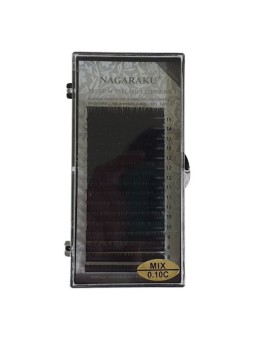 Ресницы Nagaraku черные, миксы 0.1, C, 7-15mm, 16 линий