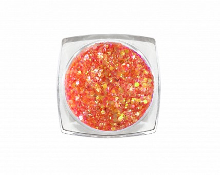 Дизайн для ногтей: блестки mix (оранжевый) №3811, ruNail