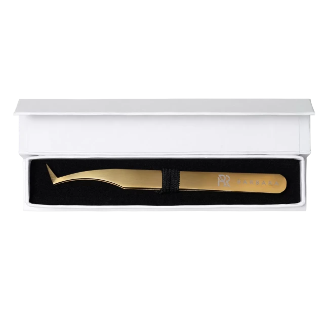 Сверхточный пинцет Barbara серия Gold Touch, тип "сапожок"