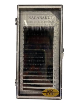 Ресницы Nagaraku черные, миксы 0.15, C, 7-15mm, 16 линий Ресницы Nagaraku черные, миксы 0.15, C, 7-15mm, 16 линий