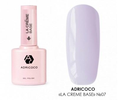 Adricoco, La creme base - камуфлирующая база №07 (лавандовое молоко), 10 мл