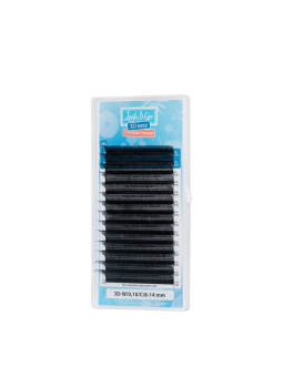 Черные ресницы Lash&Go микс готовые пучки W 3D 0.10/C/8-14 mm 14 линий