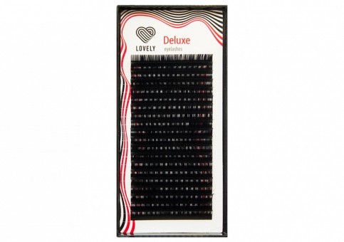 Ресницы чёрные Lovely серия "Deluxe" - 20 линий - MIX C 0.07 7-12мм