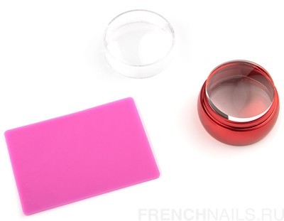 Штамп для стемпинга большой плоский TNL - металлический красный