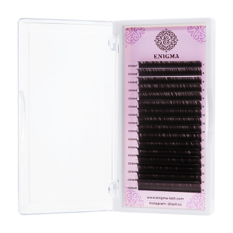 Ресницы Enigma цвет «Мокка» 0,07/M/09 mm (16 линий)