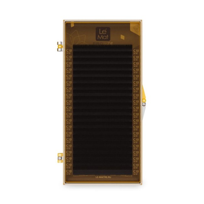 Ресницы Dark chocolate Le Maitre "Bronze" 20 линий C 0.10 13 mm