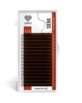 Ресницы коричневые Lovely Siena - 16 линий - MIX L 0.07 6-13 mm