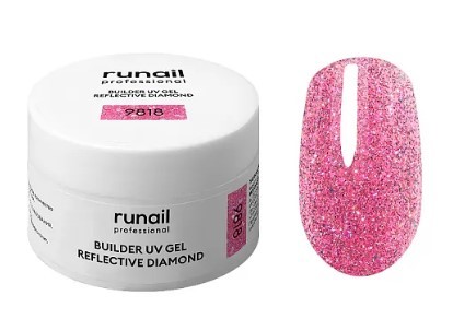 Моделирующий УФ-гель светоотражающий BUILDER UV GEL REFLECTIVE DIAMOND, 15г №9818, ruNail