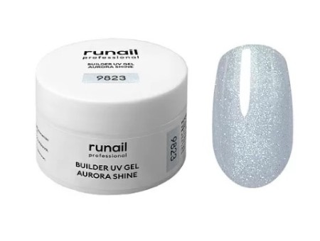 Моделирующий УФ-гель c шиммером BUILDER UV GEL AURORA SHINE, 15г №9823 ruNail
