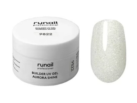 Моделирующий УФ-гель c шиммером BUILDER UV GEL AURORA SHINE, 15г №9822 ruNail