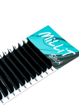 Черные ресницы Millit - MIX С+ 0.10 8-15мм 16 линий