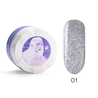 Жидкая фольга ELF №01 "Серебро" со светоотражающими микрочастицами, ADRICOCO, 6 мл