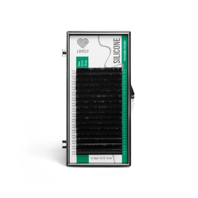 Ресницы чёрные Lovely серия "Silicone" - 16 линий L 0.10 07мм