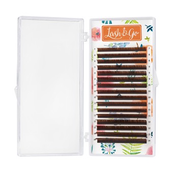 Коричневые ресницы Lash&Go 0,10/L/07 mm new "Эспрессо" (16 линий) Коричневые ресницы Lash&Go 0,10/L/07 mm new "Эспрессо" (16 линий)