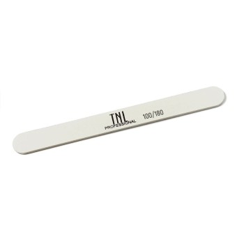 Пилка для ногтей тонкая 100/180 улучшенное качество (белая) в индив. упаковке (пласт. основа) TNL Пилка для ногтей тонкая 100/180 улучшенное качество (белая) в индив. упаковке (пласт. основа) TNL