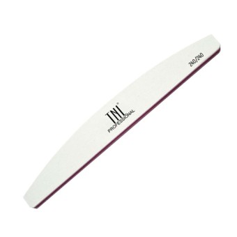 Пилка для ногтей "лодочка" 240/240 улучшенное качество (белая) (10 шт. в упак.), TNL